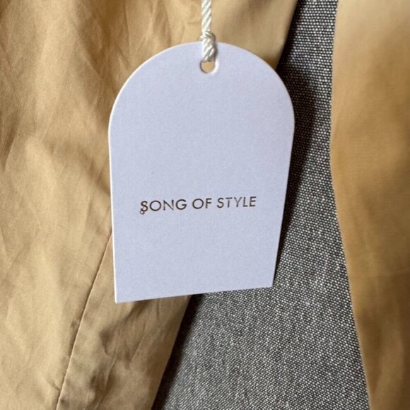 Song of Style Kelso Top 100% Cotton Sand Beige Oversized Button Up Shirt Size S - Picture 11 of 15